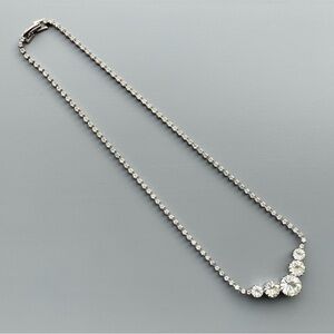 Vintage Rhinestone Crystal Necklace
